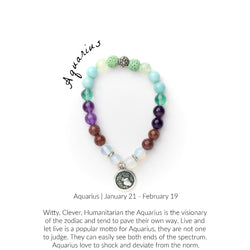 aquarius zodiac bracelet crystal energy