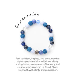 Mandala essence expression 8mm stretch elastic essential oil diffuser stretch elastic bracelet