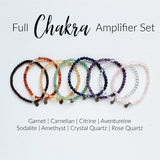 Full Chakra Moxie Amplifier Set 4mm stretch elastic bracelet