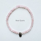 Moxie Amplifier 4mm rose quartz bracelet