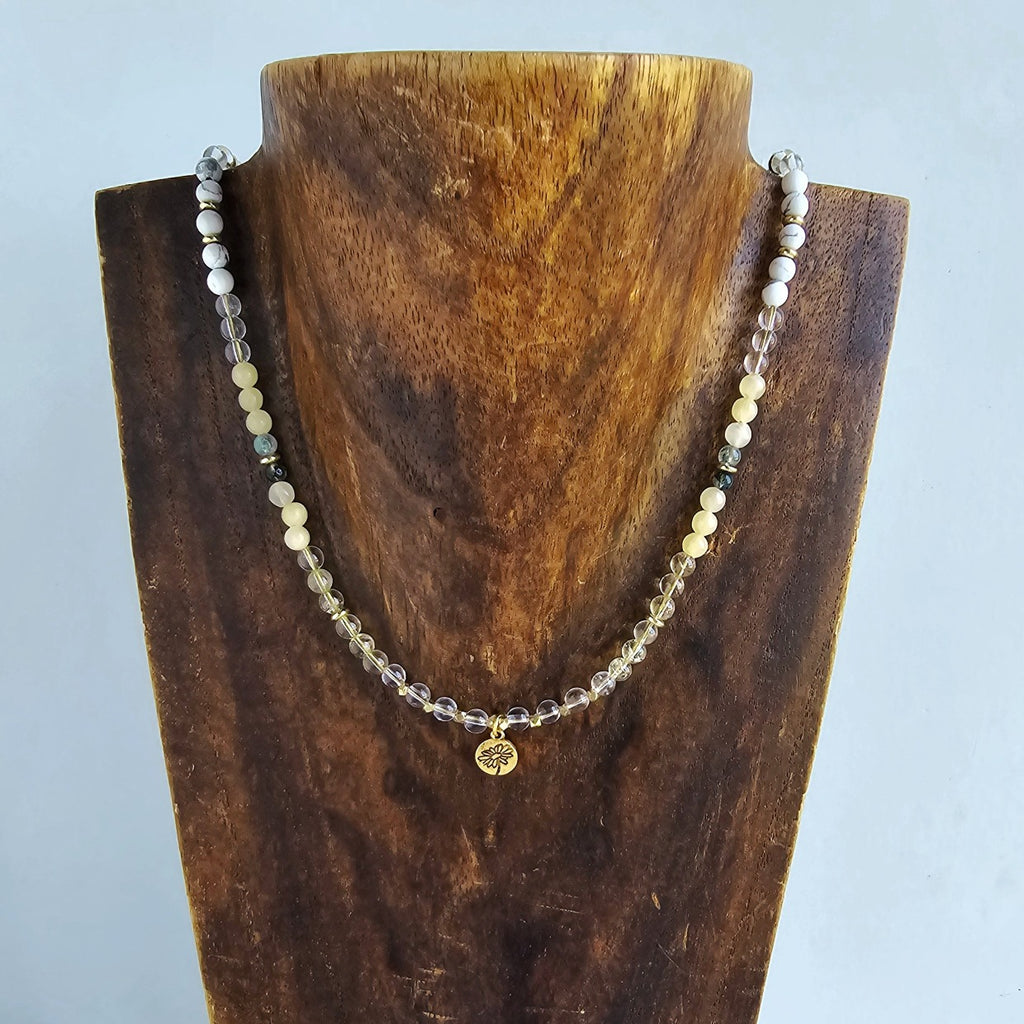 April birth flower necklace daisy moxie malas