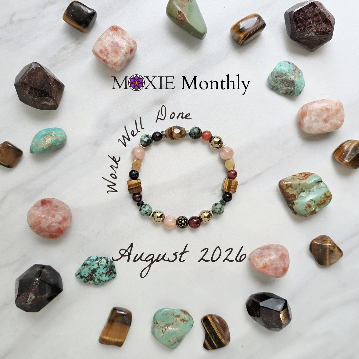 work well done perserverance willpower earthy colors moxie monthly bracelet club august 2026