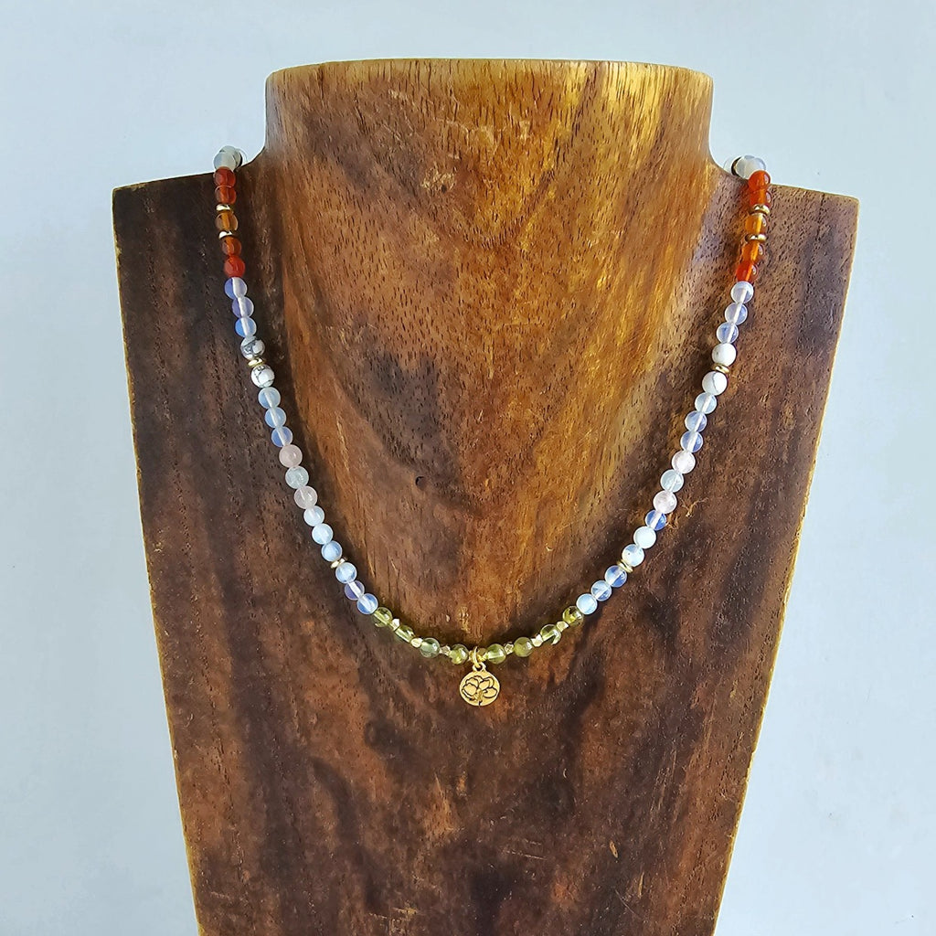 august birth flower necklace poppy moxie malas