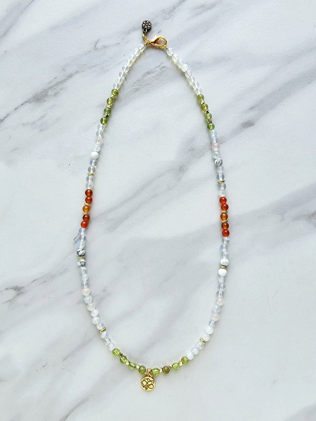 august birth flower necklace poppy moxie malas