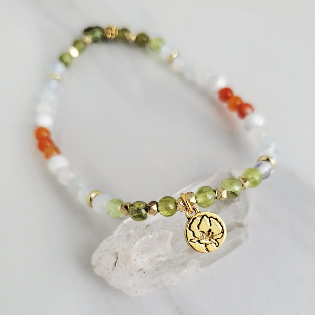 poppy august birth flower bracelet moxie malas