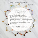 birth flower bracelet club annual membership benefits