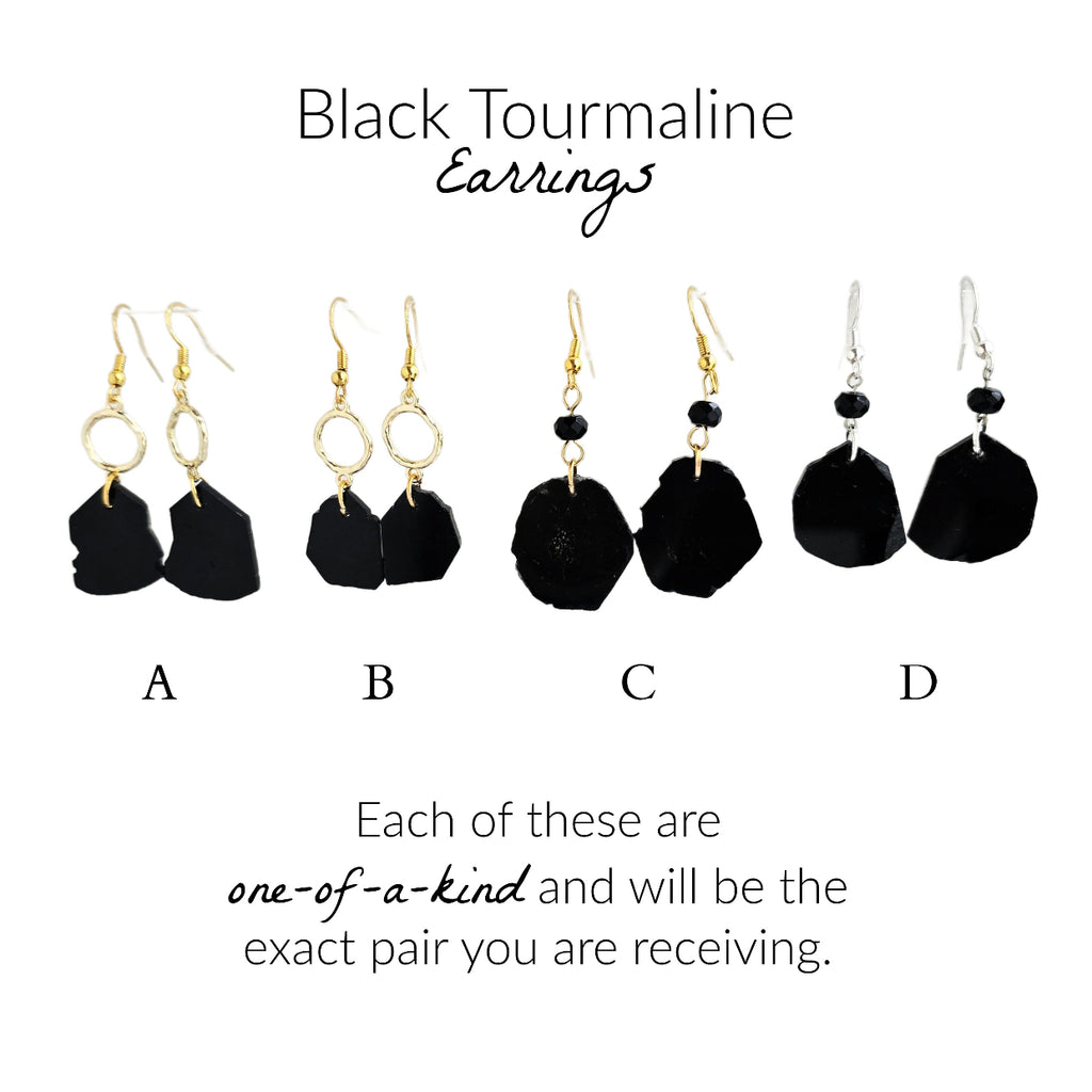 black tourmaline earrings