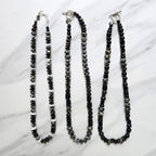 shadow and stone necklaces silver