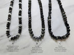 shadow and stone necklace silver