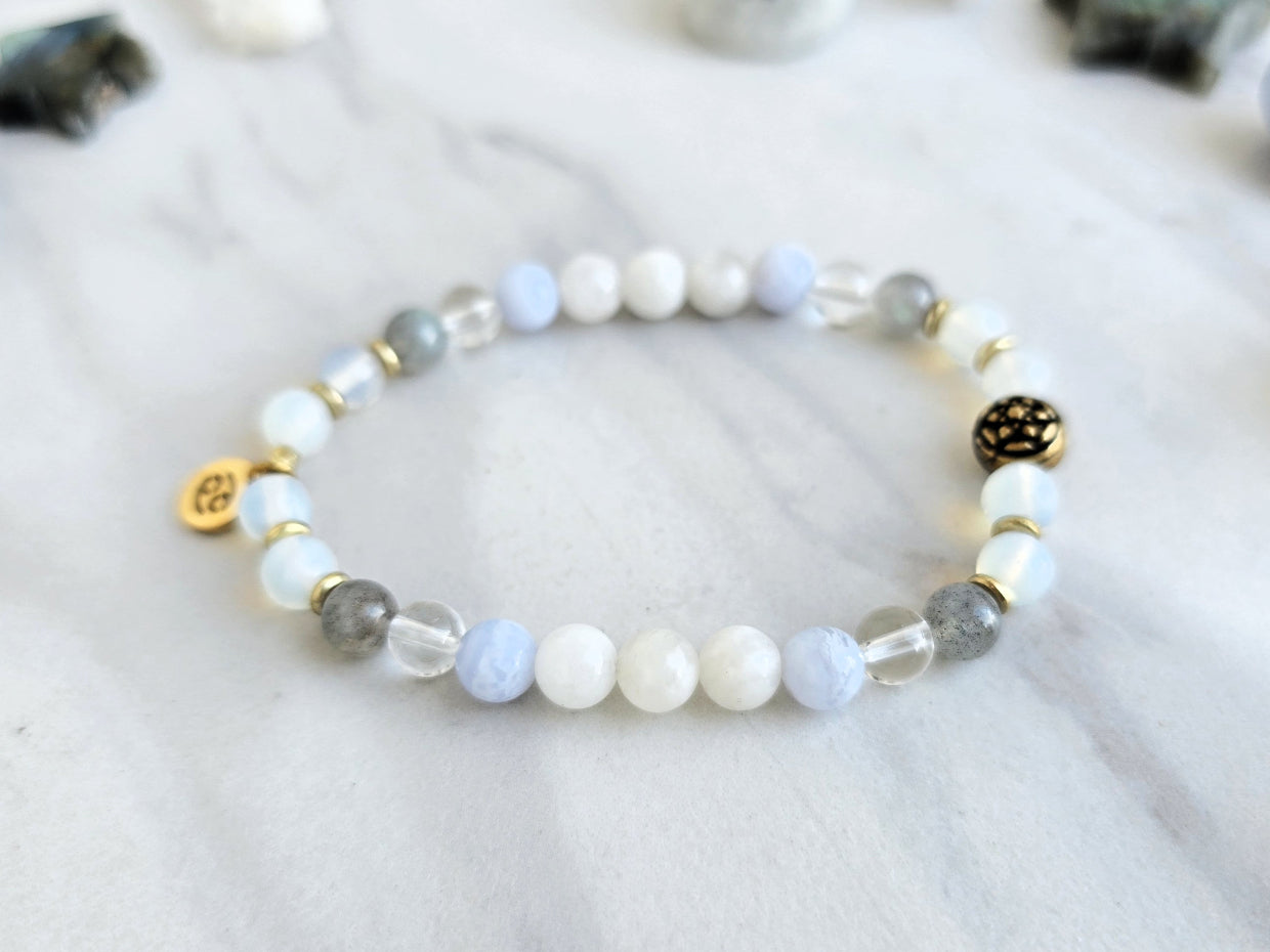 cancer zodiac crystal bracelet sun moon rising astrology
