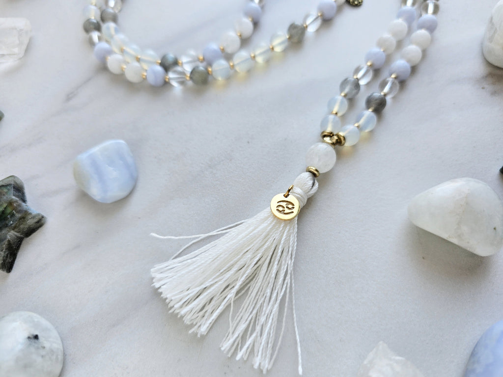 cancer zodiac crystal bracelet sun moon rising astrology