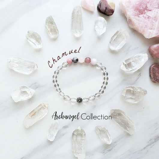 chamuel archangel pinks and lavender moxie malas bracelet