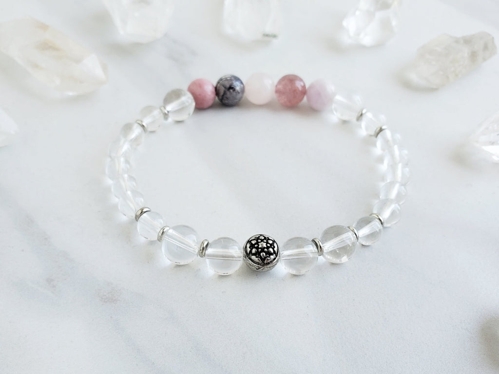 chamuel archangel pinks and lavender moxie malas bracelet