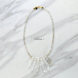 clear crystal quart necklace