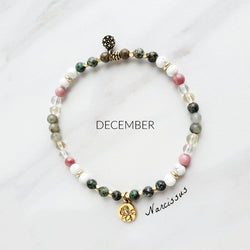 narcissus december birth flower bracelet moxie malas