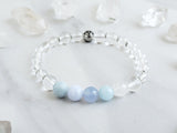 archangel gabriel bracelet moxie malas light blue and clear crystal quartz