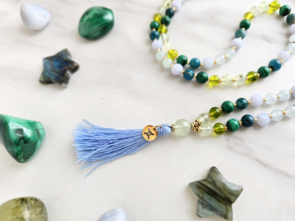 gemini crystal zodiac mala sun moon rising astrology gifts