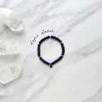 elevated amplifier rondelle crystal energy bracelets moxie malas holiday exclusives 2024 lapis lazuli