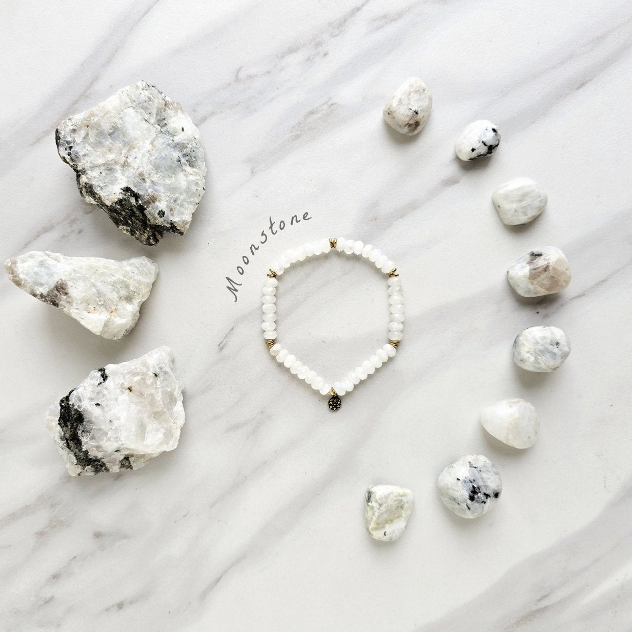 elevated amplifier rondelle crystal energy bracelets moxie malas holiday exclusives 2024 moonstone