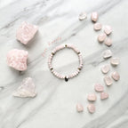 elevated amplifier rondelle crystal energy bracelets moxie malas holiday exclusives 2024 rose quartz