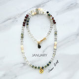 January birth flower necklace snow drop moxie malas