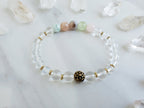 jophiel archangel pastel colors and clear quartz moxie malas bracelet