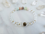 jophiel archangel pastel colors and clear quartz moxie malas bracelet