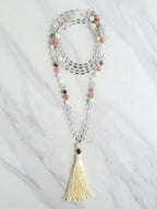 jophiel archangel pastel colors and clear quartz moxie malas mala