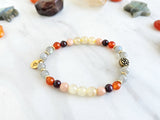 leo crystal zodiac bracelet sun moon rising confidence
