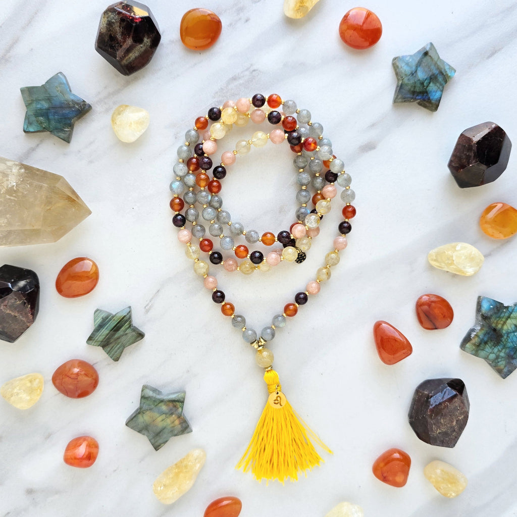 leo crystal zodiac bracelet sun moon rising confidence