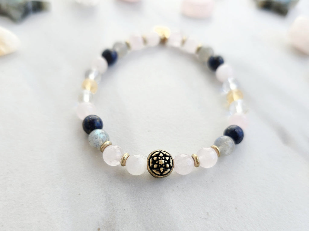 Libra crystal zodiac bracelet sun moon rising astrology gifts