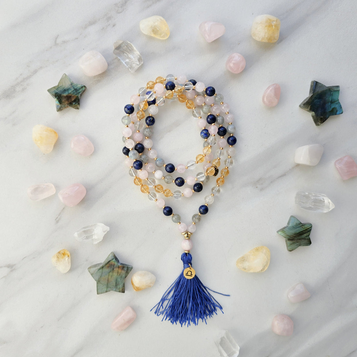 Libra crystal zodiac mala sun moon rising astrology gifts