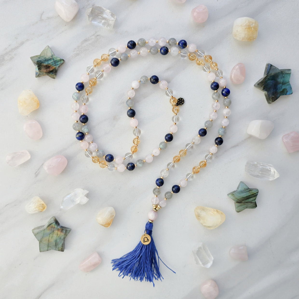 Libra crystal zodiac mala sun moon rising astrology gifts