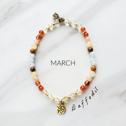 march birth flower bracelet daffodil moxie malas