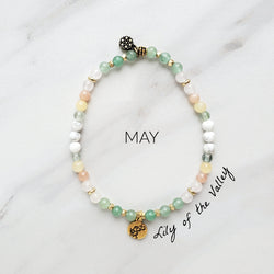 may birth flower bracelet lily of the valley