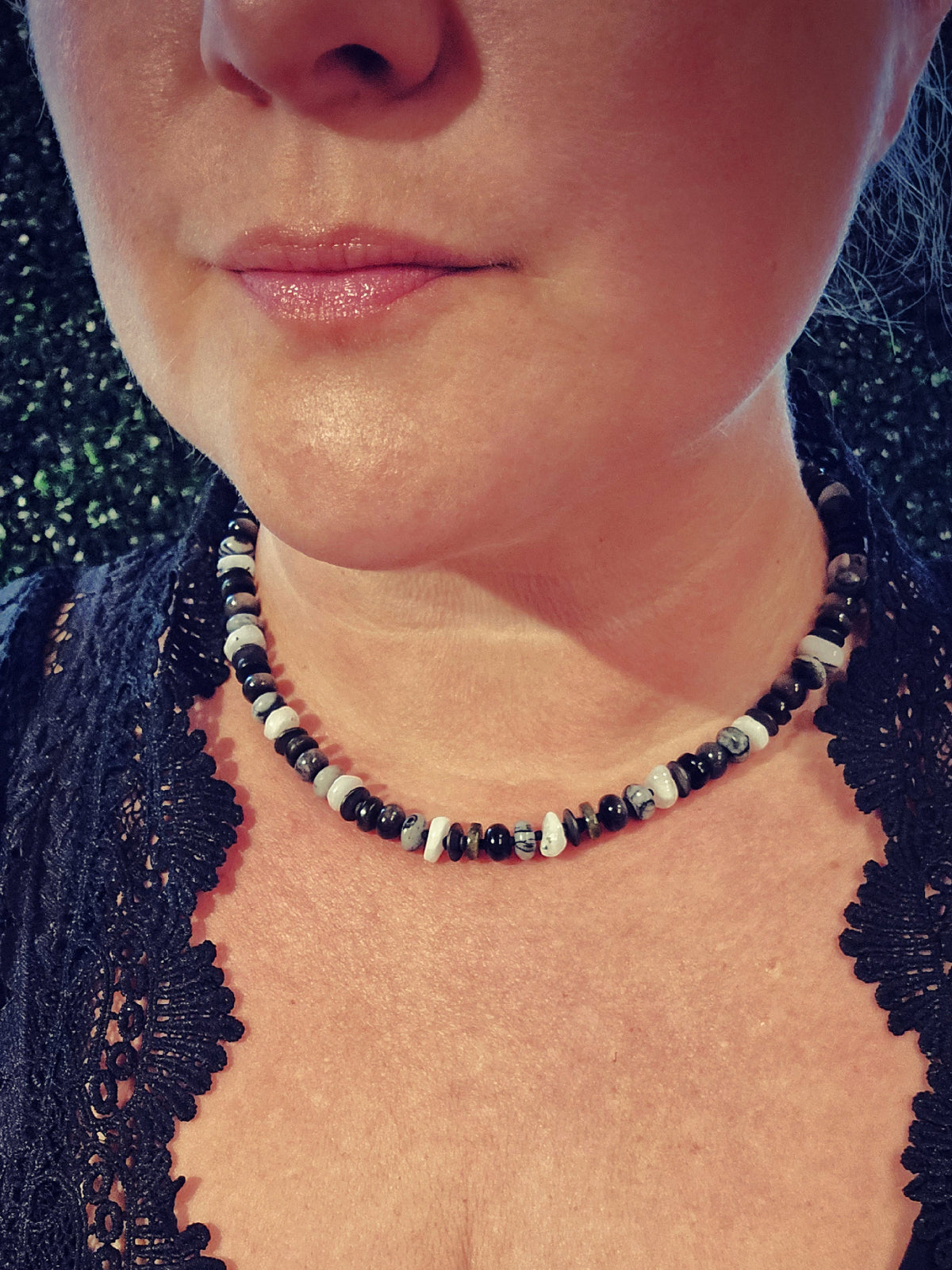 protection rondelle necklace moonstone