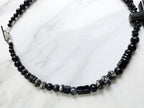 obsidian cross necklace variety of black stones protection strength grounding