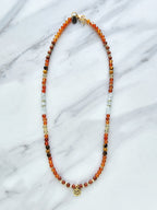 october birth flower necklace marigold moxie malas