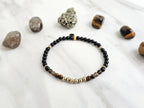 Cindy Kaza and Moxie Malas collabration protection bracelet black tourmaline tiger eye pyrite
