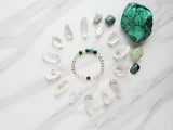 archangel raphael green and clear quartz moxie malas bracelet