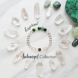 archangel raphael green and clear quartz moxie malas bracelet