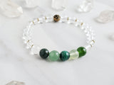 archangel raphael green and clear quartz moxie malas bracelet