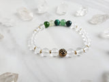 archangel raphael green and clear quartz moxie malas bracelet