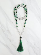 archangel raphael green and clear quartz moxie malas bracelet