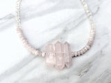 double terminated rose quartz choker necklace mothers day gift 