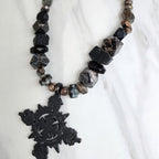 sacred sentinal ethiopian cross talisman necklace
