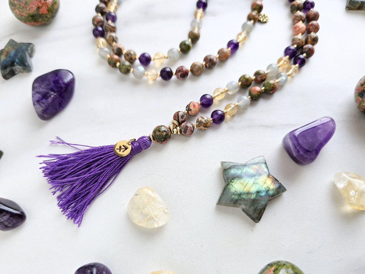 sagittarius crystal zodiac bracelet sun moon rising astrology gifts