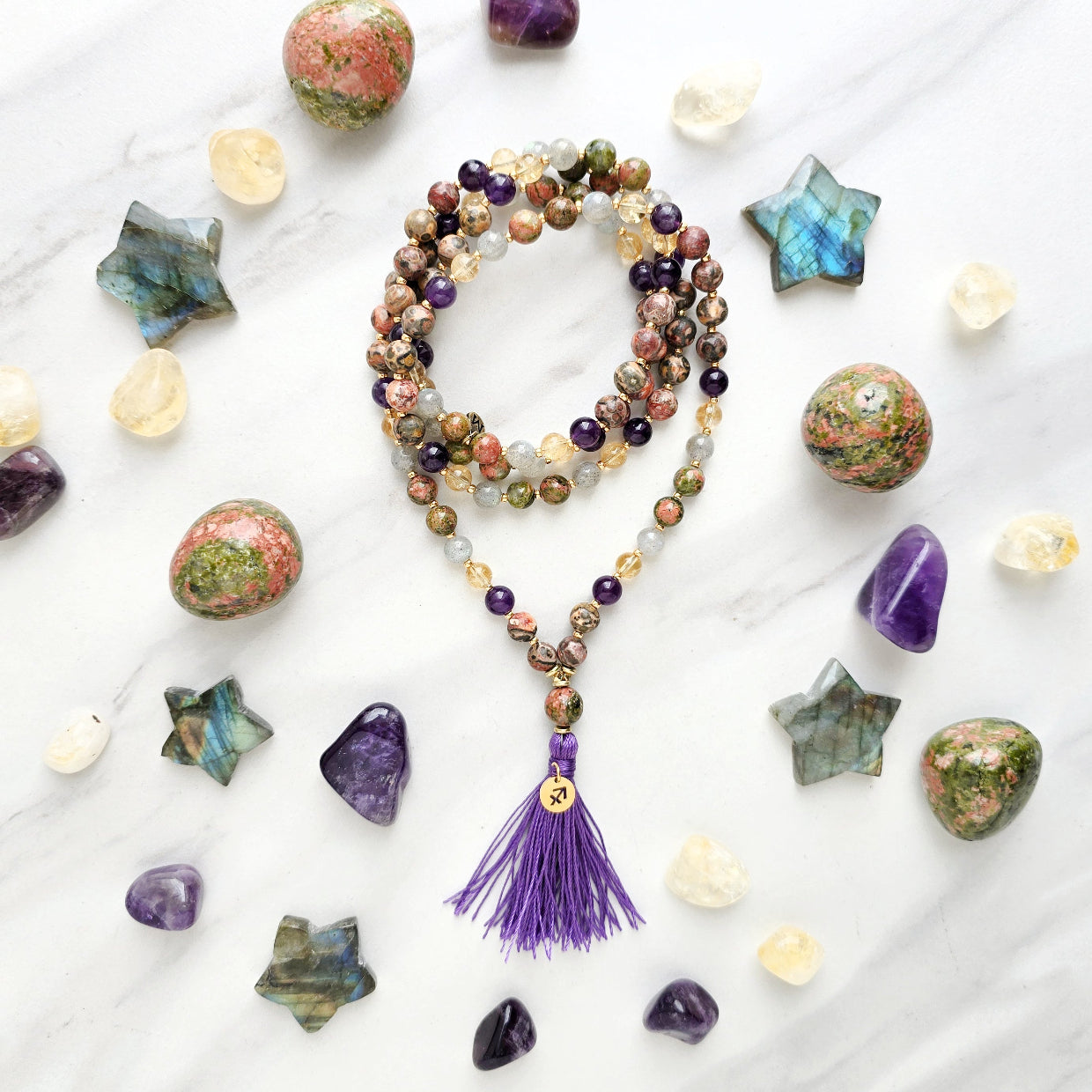 sagittarius crystal zodiac bracelet sun moon rising astrology gifts