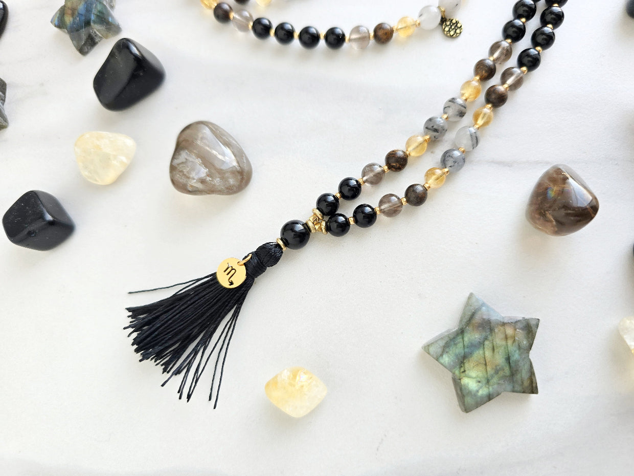 scorpio crystal zodiac bracelet sun moon rising astrology gifts