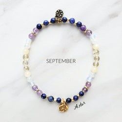 september birth flower bracelet aster moxie malas